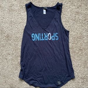 Sporting KC Navy Blue tank top